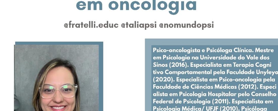 Minicurso: Cuidados Paliativos em Oncologia