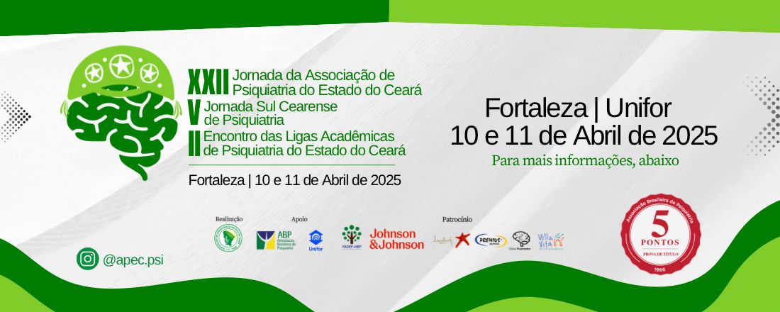 XXII Jornada da Associação de Psiquiatria do Estado do Ceará, V Jornada Sul Cearense de Psiquiatria e II Encontro das Ligas Acadêmicas de Psiquiatria do Estado do Ceará