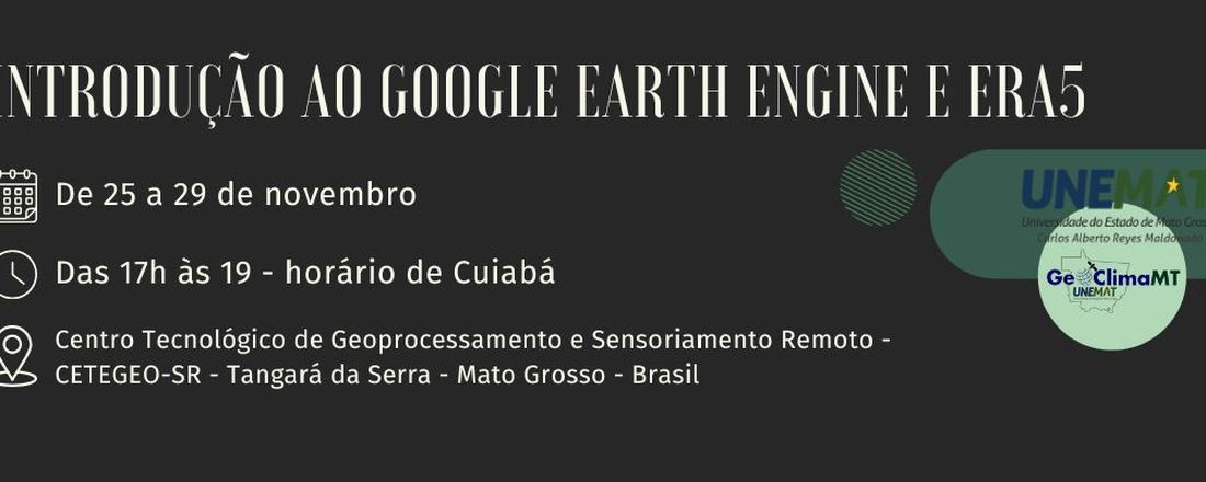 Introdução ao Google Earth Engine e ERA5