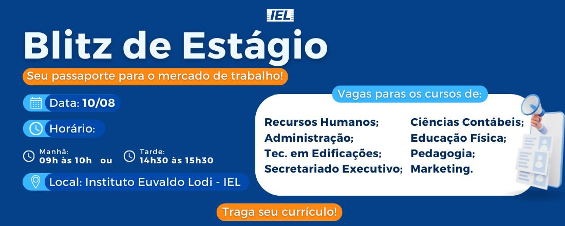 Blitz de Estágio - Seu Passaporte para o Mercado de Trabalho