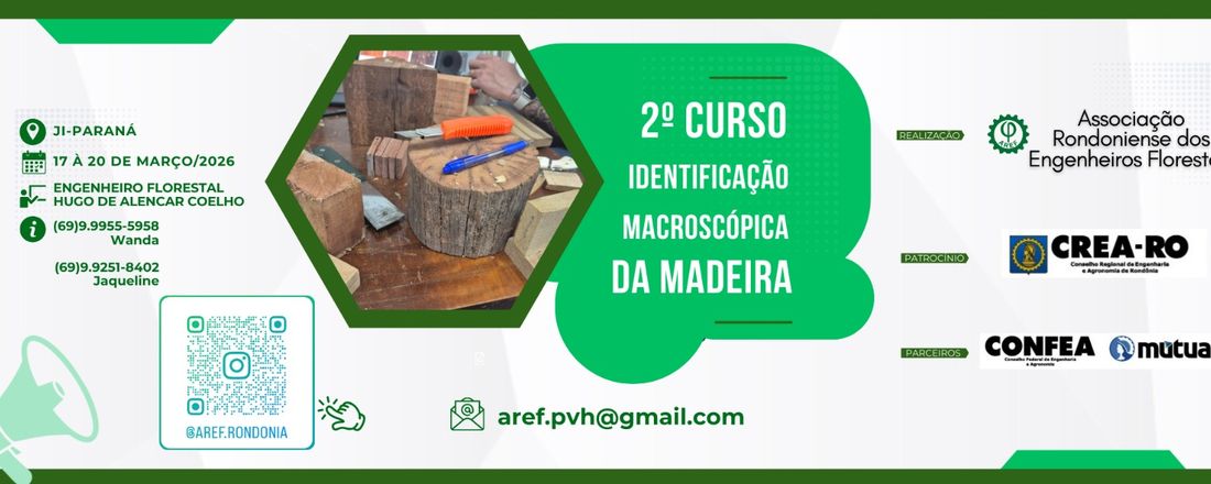 CURSO DE IDENTIFICAÇÃO DA MADEIRA, PATROCINIO CREA-RO
