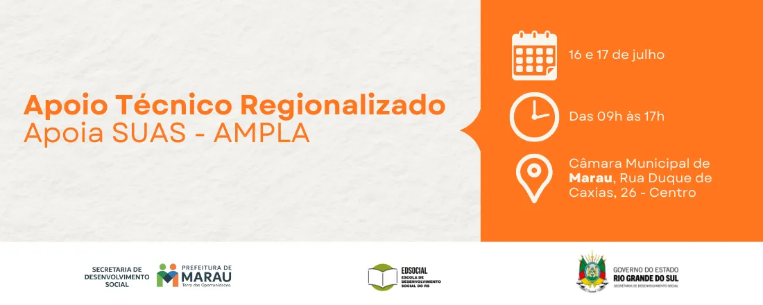 Apoio Tecnico Regionalizado - Apoia SUAS - Região AMPLA