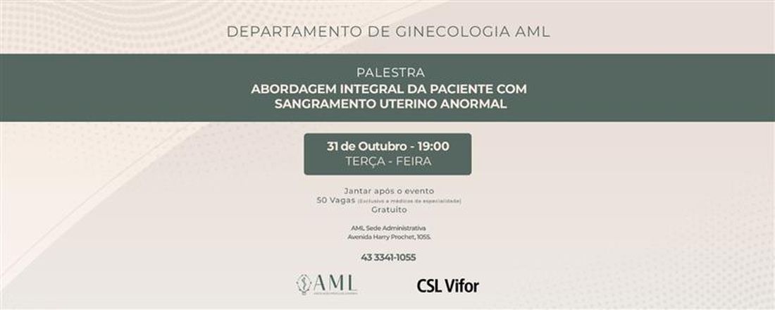 Jornada Departamento Ginecologia AML - Outubro 2023.