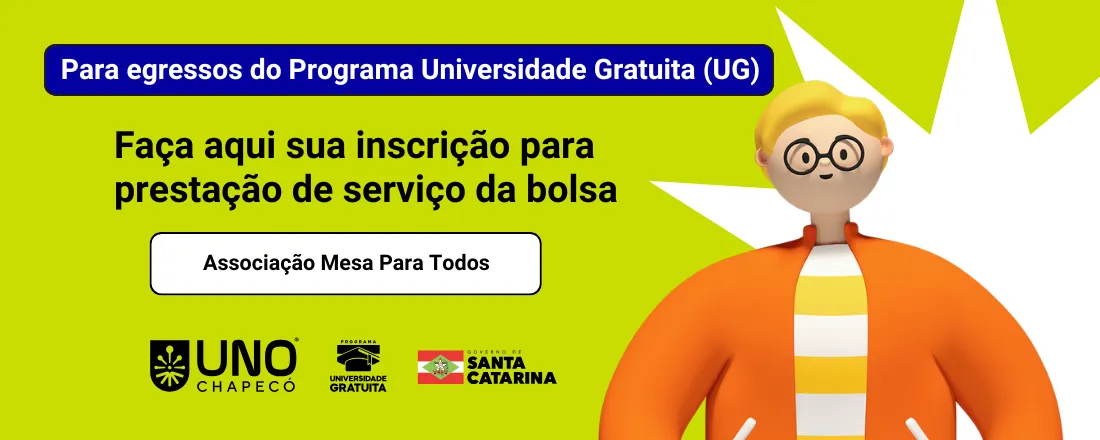 Oportunidade Contrapartida UG (2026/1) -  Associação Mesa para todos