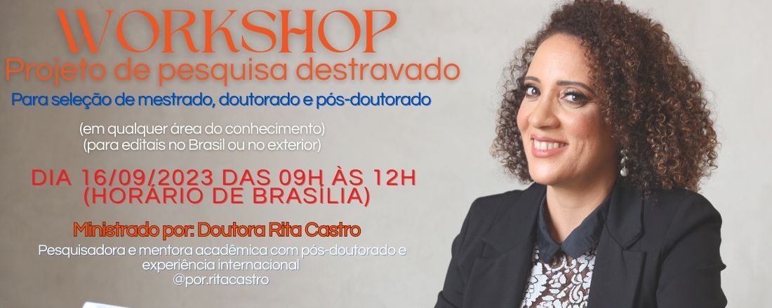 Workshop Projeto de Pesquisa destravado