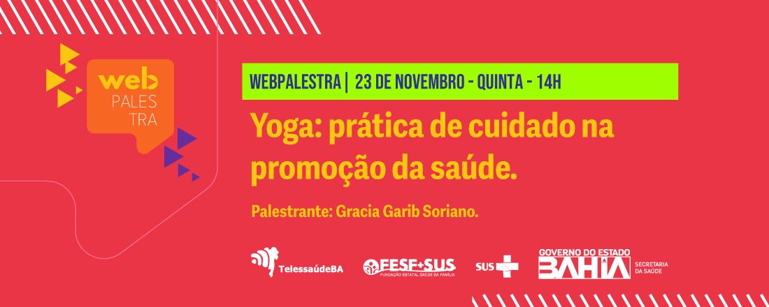 Webpalestra: Yoga: prática de cuidado na promoção da saúde