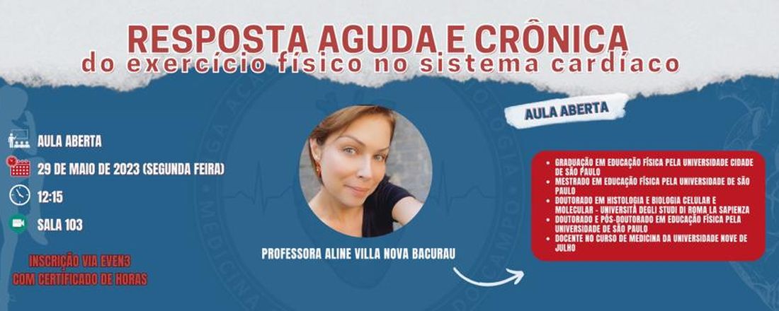 Aula Aberta LAC - Resposta Aguda e Crônica do Exercício Físico no Sistema Cardíaco