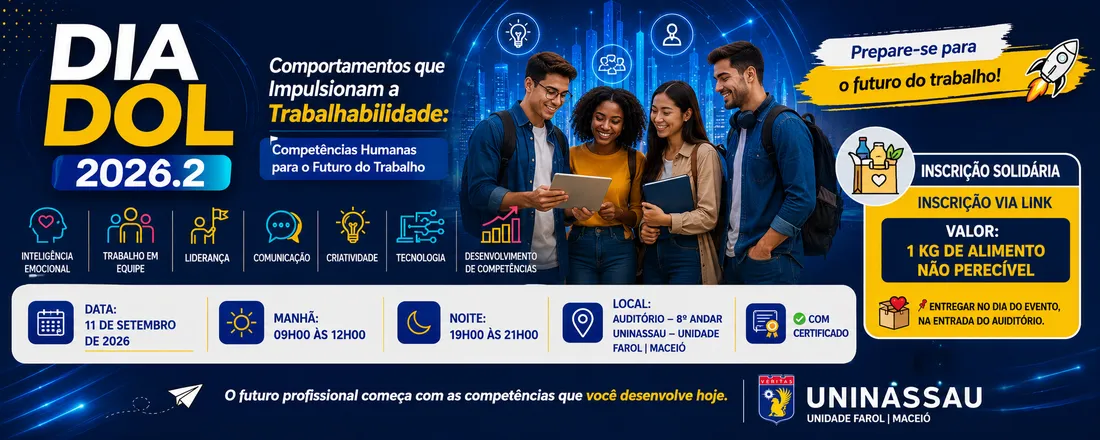DIA DOL UNISSANAU: Comportamentos que Impulsionam a trabalhabilidade: Competências Humanas para o futuro do trabalho