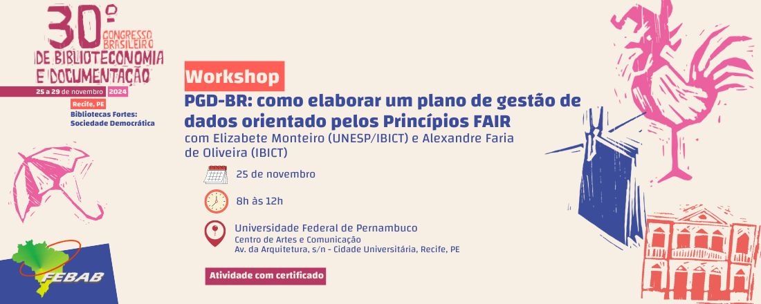 Workshop "PGD-BR: como elaborar um plano de gestão de dados orientado pelos Princípios FAIR"