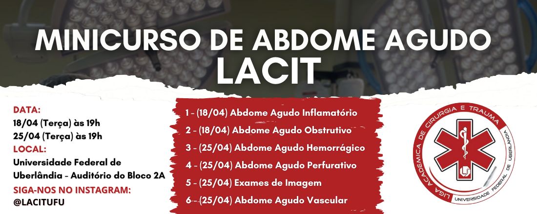 Minicurso Abdome Agudo: do diagnóstico ao tratamento