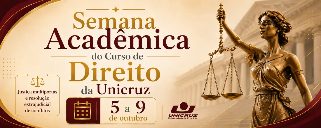 Semana Acadêmica do Curso de Direito de 2026 e XI Mostra de Trabalhos Científicos do Grupo de Pesquisa Jurídica em Cidadania, Democracia e Direitos Humanos - GPJUR