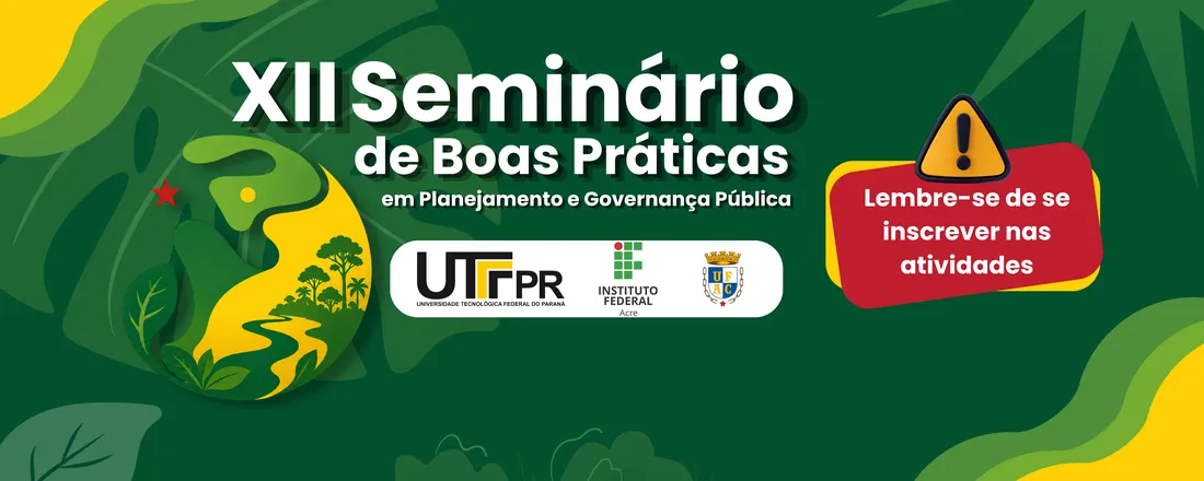 XII Seminário de Boas Práticas em Planejamento e Governança Pública