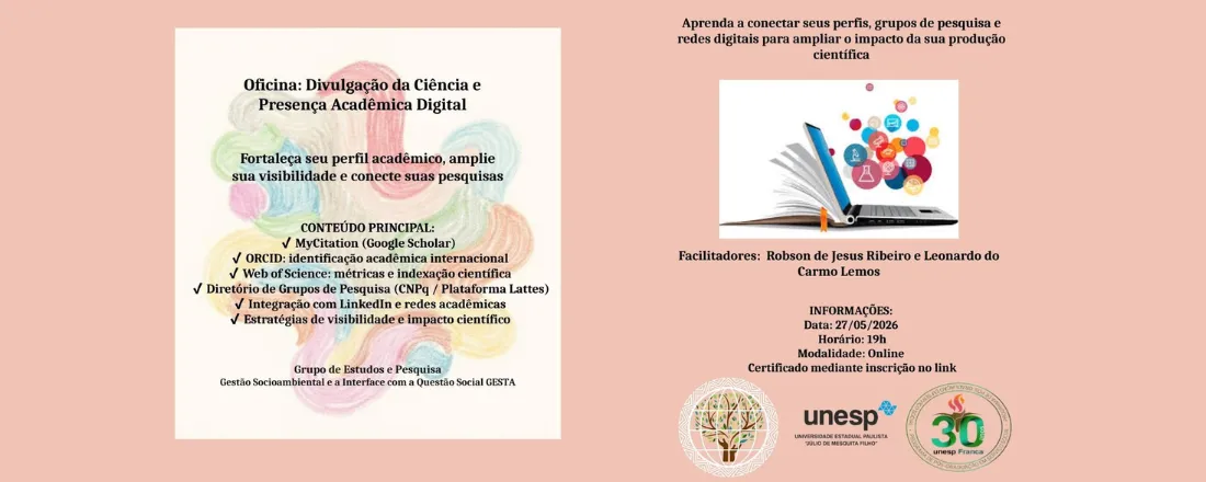 Oficina: Divulgação da Ciência e Presença Acadêmica Digital