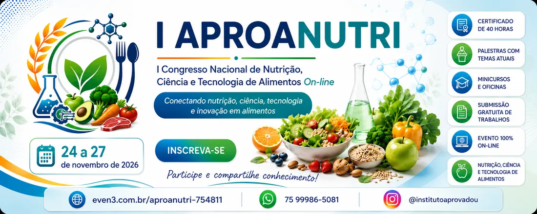 Congresso Nacional de Nutrição, Ciência e Tecnologia de Alimentos On-line (I APROANUTRI)