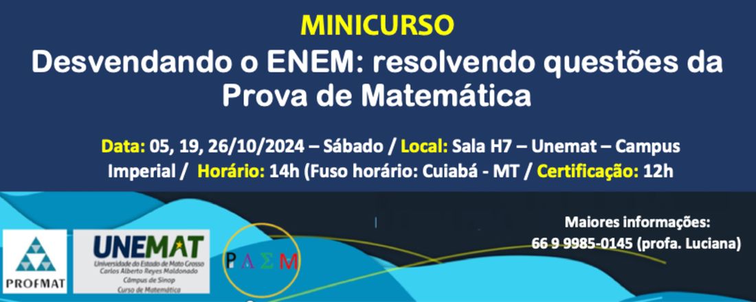 Desvendando o ENEM: resolvendo questões da Prova de Matemática