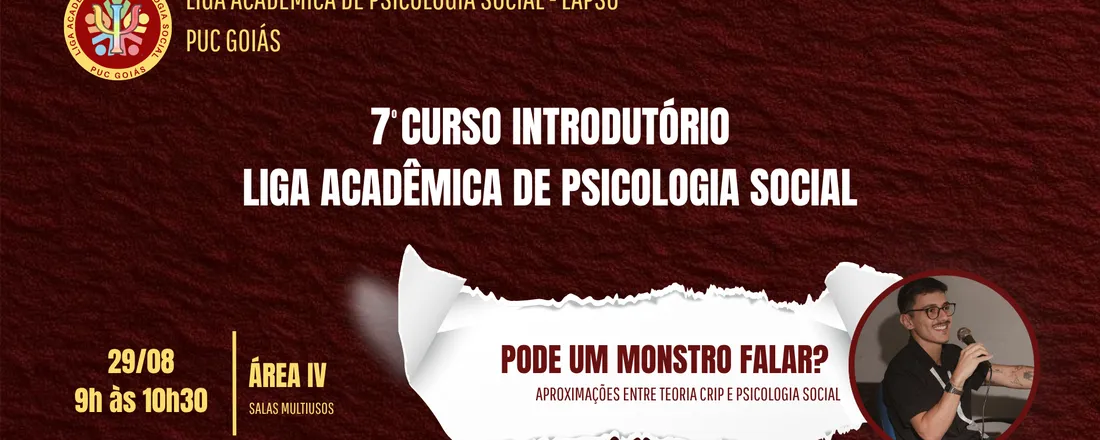 7º Curso Introdutório da Liga Acadêmica de Psicologia Social