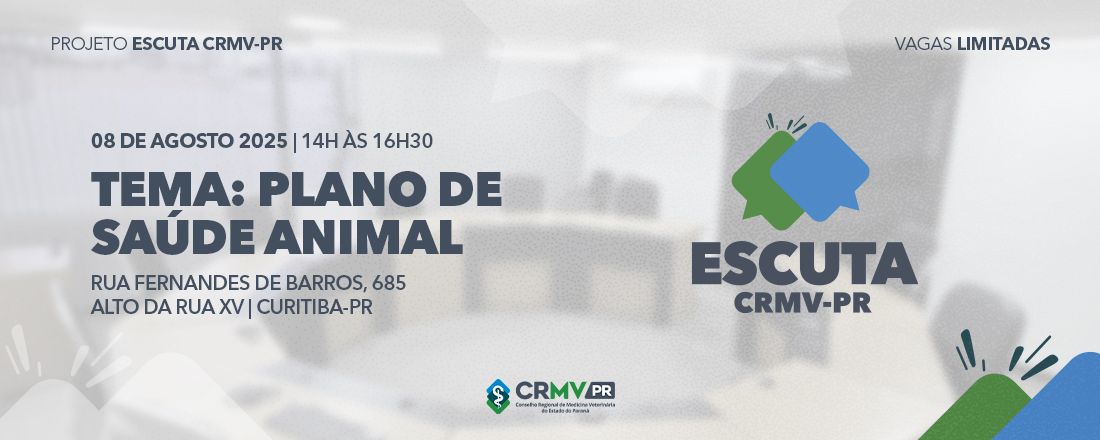Plano de Saúde Animal | Escuta CRMV-PR
