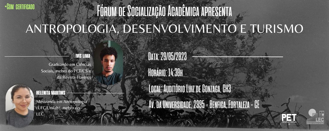 FÓRUM DE SOCIALIZAÇÃO ACADÊMICA: ANTROPOLOGIA, DESENVOLVIMENTO E TURISMO