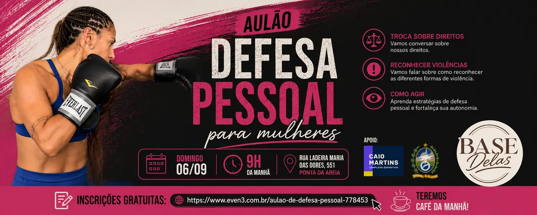 Aulão de defesa pessoal - Base Delas