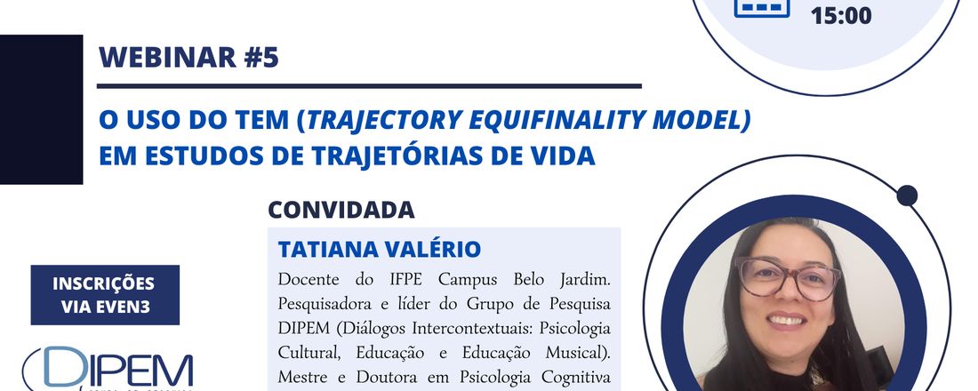 Webinário #5. O uso do TEM (Trajectory Equifinality Model) nos Estudos de Trajetórias de Vida.