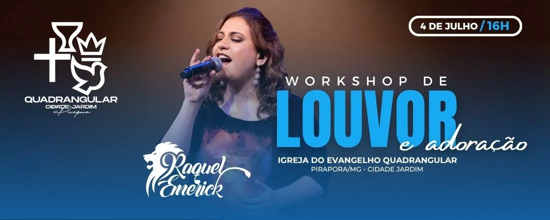 Workshop de Louvor e Adoração com Raquel Emerick