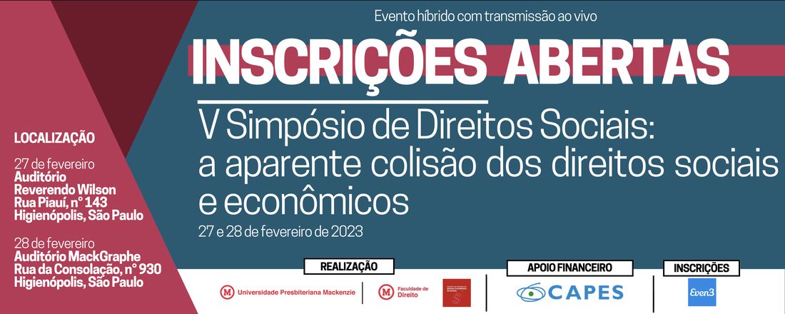 V Simpósio de Direitos Sociais: a aparente colisão dos direitos sociais e econômicos