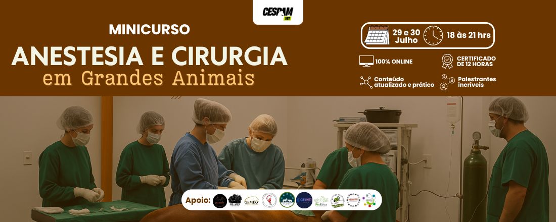 Minicurso de Anestesia e Cirurgia de Grandes Animais
