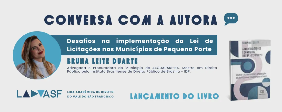 Conversa com a autora: Desafios na implementação da Lei de Licitações nos Municípios de Pequeno Porte