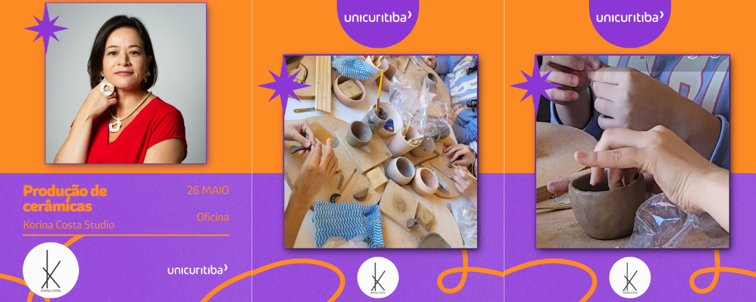Produção de cerâmicas, com Korina Costa