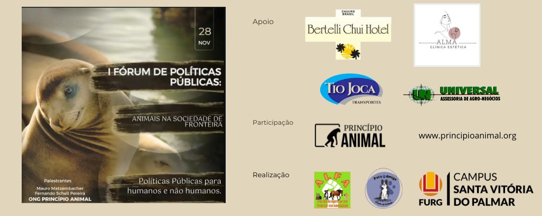 I Fórum de Políticas Públicas: Animais na Sociedade de Fronteira