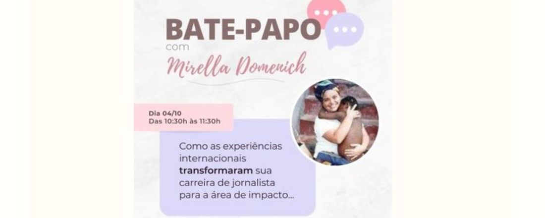 Bate-papo com Mirella Domenich