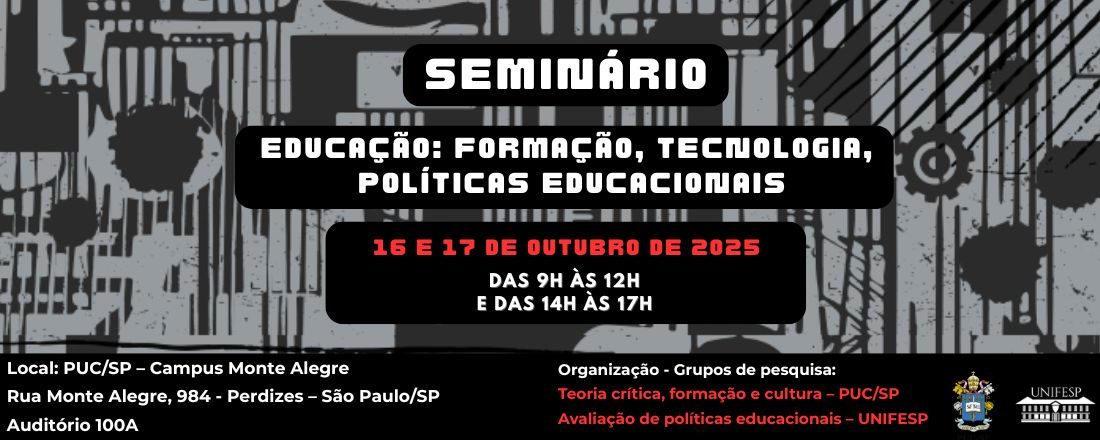Seminário - Educação: formação, tecnologia, políticas educacionais