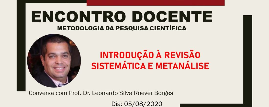 Encontro Docente Metodologia da Pesquisa Cientifica
