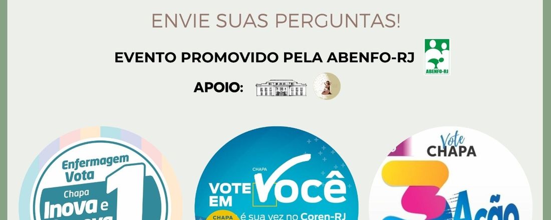 Debate com representantes das chapas candidatas ao pleito eleitoral Coren-RJ 2021/2023