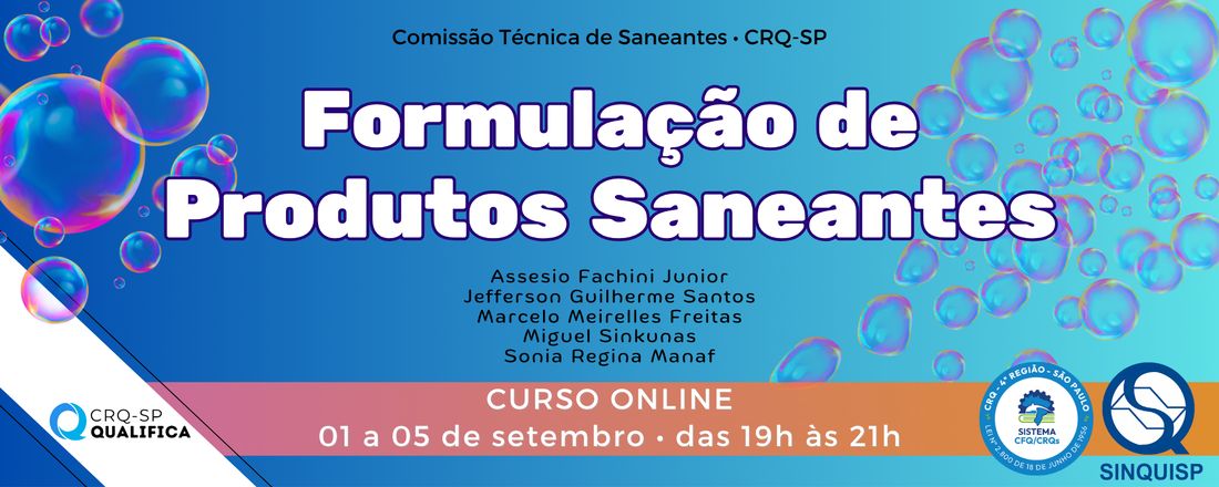 Curso Formulação de Produtos Saneantes