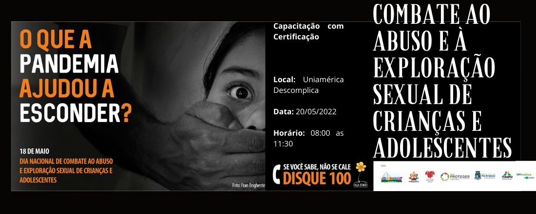 Capacitação Combate Contra o Abuso e  a Exploração Sexual de Crianças e Adolescentes