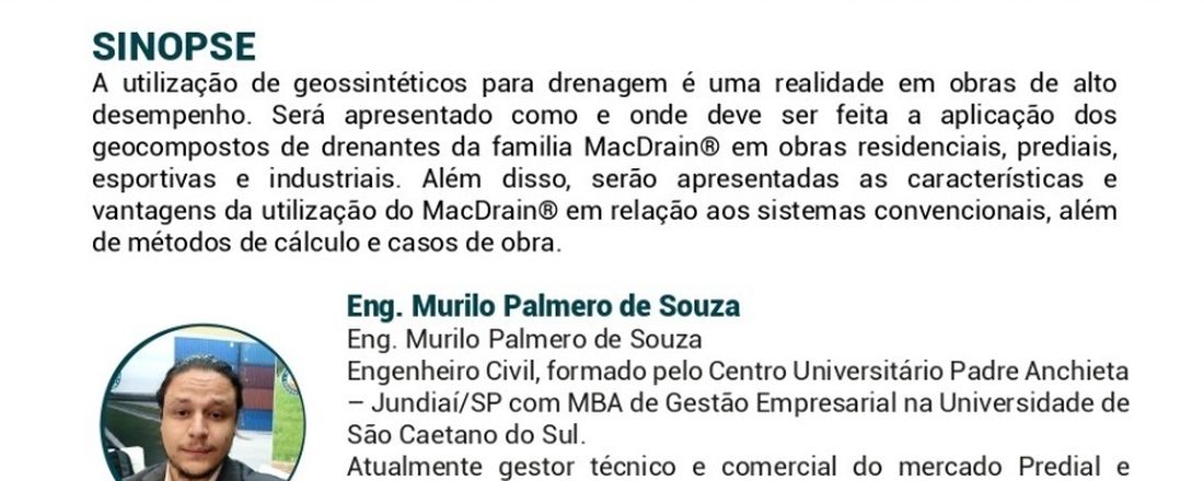 MACCAFERRI - Metodologia Executiva de Drenagem para o mercado Predial, Residencial e Esportivo