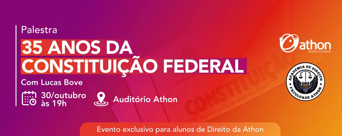 Palestra de Direito | 35 anos da Constituição Federal