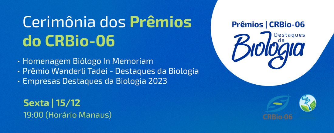 Cerimônia | Prêmios do CRBio-06