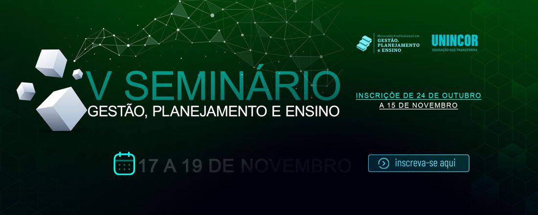 V Seminário Gestão, Planejamento e Ensino