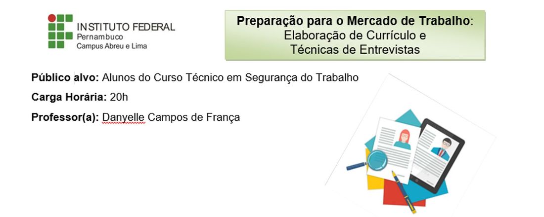 Curso Elaboração de Currículo e Técnicas de Entrevistas