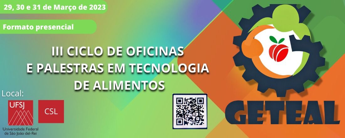 III CICLO DE OFICINAS  E PALESTRAS EM TECNOLOGIA  DE ALIMENTOS