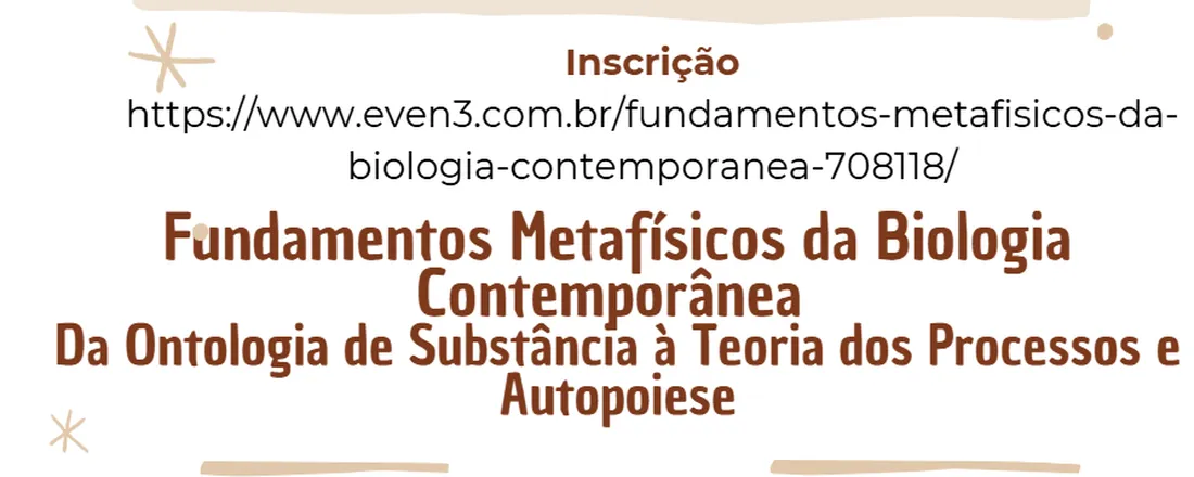 Fundamentos Metafísicos da Biologia Contemporânea