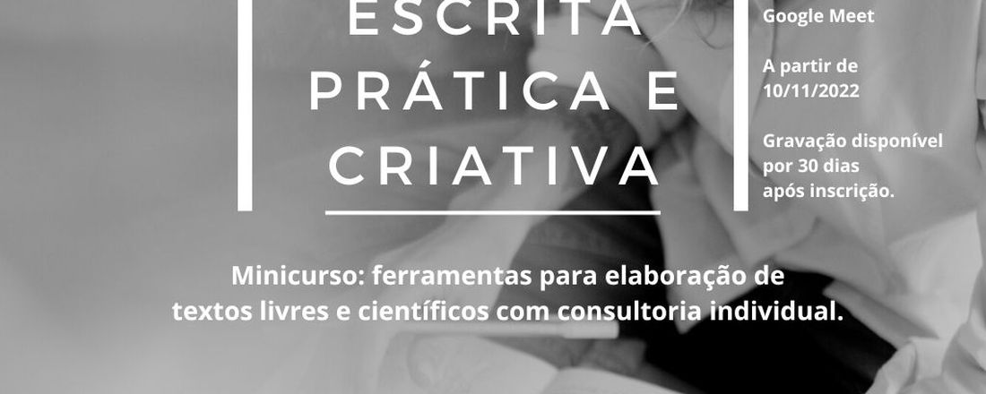 Curso de escrita prática e criativa