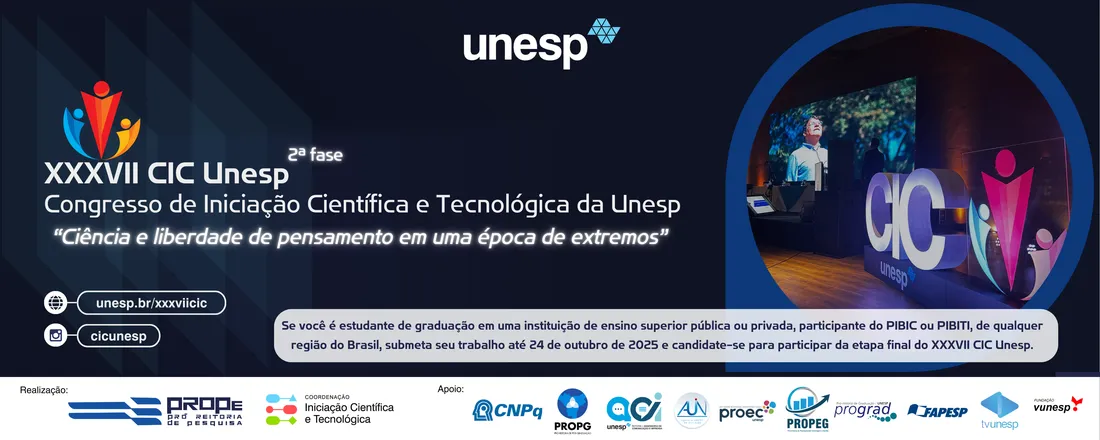 XXXVII Congresso de Iniciação Científica e Tecnológica da Unesp