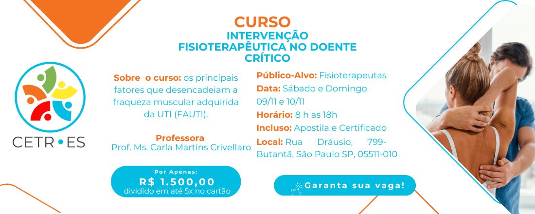 Curso - Intervenção Fisioterapêutica no Doente Crítico