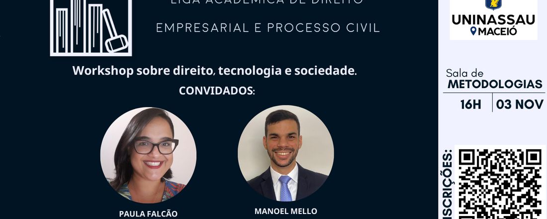 Workshop sobre direito, tecnologia e sociedade.