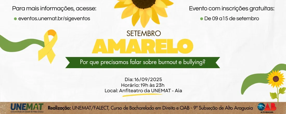 SETEMBRO AMARELO: Por que precisamos falar sobre burnout e bullying?