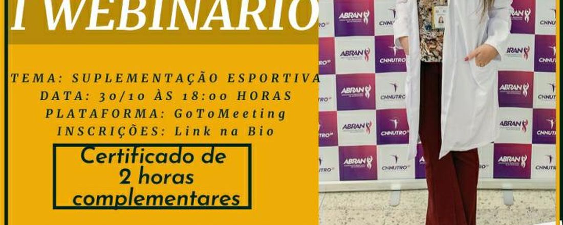 I Webinário LAFIME-UNIFIP - Suplementação Esportiva
