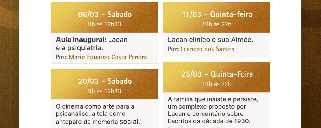 Seminário Teórico-Clínico: Lacan clínico e sua Aimée